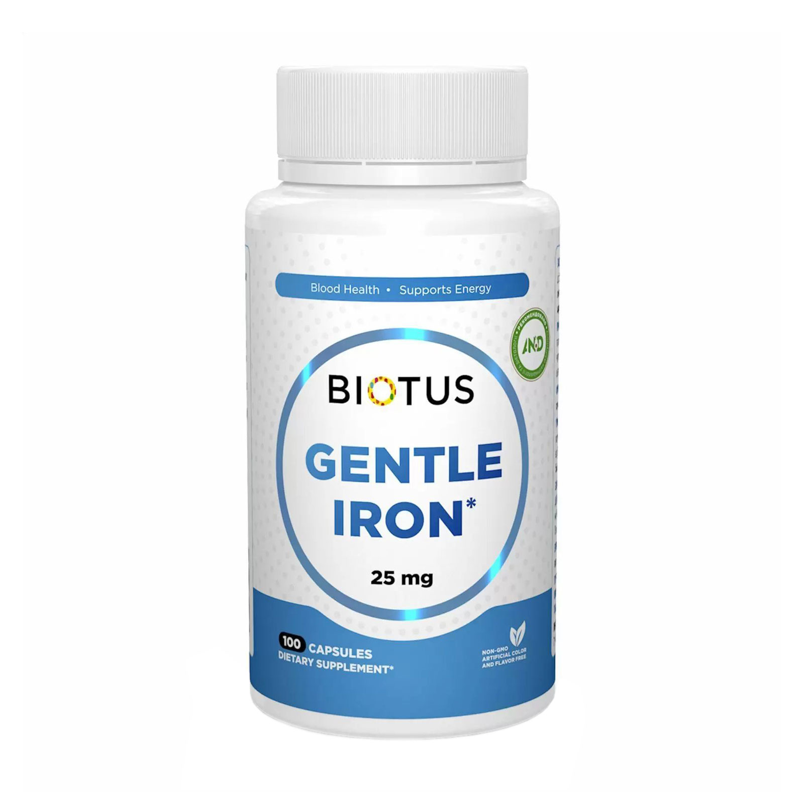 Залізо Biotus Gentle Iron 25 мг, 100 капсул